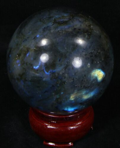 Flashy Labradorite Sphere - Great Color Play #32044